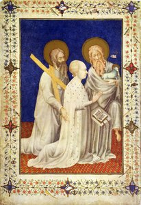MS 11060-11061 Giovanni, Duca di Berry in ginocchio tra Sant