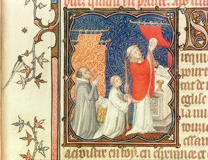 Ms Lat 18014 Jean de France (1340-1416) Duca di Berry che prega davanti all