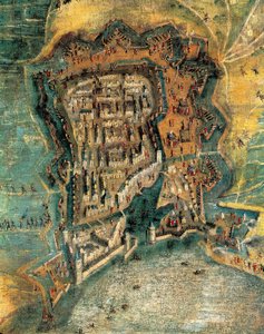 Assedio di La Rochelle da Jacques (after) Callot