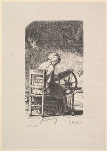 La filatrice da Jacques Adrien Lavieille