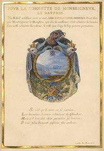 Scontrino con paesaggio da Jacques Bailly
