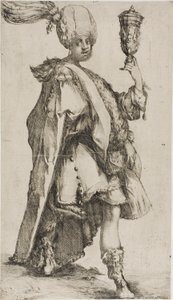 I tre magi: Baldassarre, re di Saba da Jacques Bellange