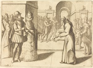 Un cappuccino che porta i ringraziamenti del re di Baviera da Jacques Callot