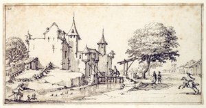 Un castello con ponte levatoio