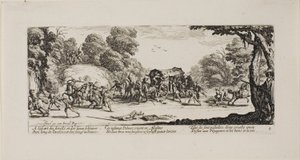 Attacco alla carrozza, tavola otto da Le Miserie della Guerra