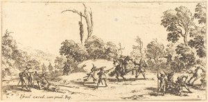 Attacco ai viaggiatori sulla strada da Jacques Callot