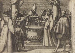 Battesimo del principe di Spagna [verso] da Jacques Callot