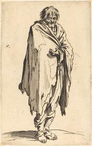 Mendicante a capo e piedi nudi da Jacques Callot