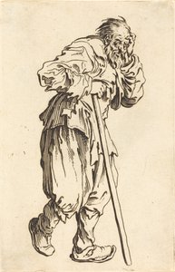 Mendicante con un bastone, c. 1622 da Jacques Callot