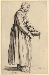 Mendicante con piatto, tavola 20 della serie “I mendicanti” da Jacques Callot