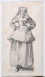 Borghesi in diverse attitudini, da Prints Album 21, numero 304 da Jacques Callot