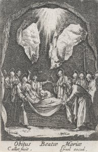 Sepoltura della Vergine, n. 12 da La vita della Vergine da Jacques Callot