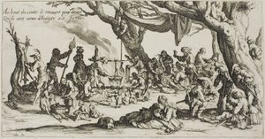 Il campeggio degli zingari: La preparazione della festa da Jacques Callot