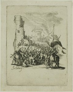Cristo porta la croce, da La piccola passione da Jacques Callot