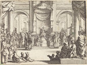 Cristo che disputa con i dottori da Jacques Callot
