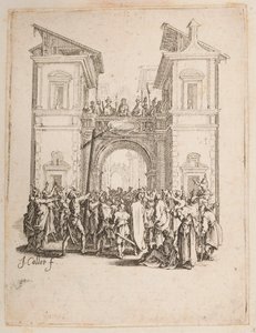 Cristo Presentato al Popolo, n. 9 di 11 da La Petite Passion da Jacques Callot