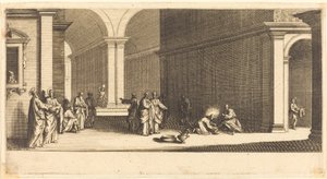 Cristo lava i piedi agli apostoli da Jacques Callot
