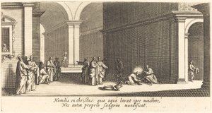 Cristo Lava i Piedi agli Apostoli da Jacques Callot
