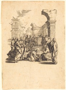Cristo lava i piedi agli apostoli da Jacques Callot