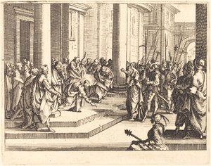 Cristo e la donna sorpresa in adulterio da Jacques Callot