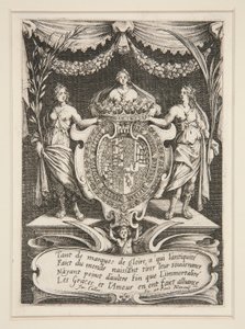 Combattimento alla barriera, Frontespizio, Le armi di Lorena-Chevreuse da Jacques Callot