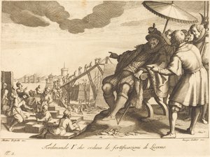 Costruzione e fortificazione del porto di Livorno da Jacques Callot