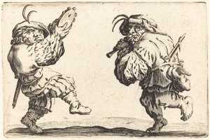 Ballerini con Flauto e Tamburello da Jacques Callot