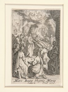 Morte della Vergine, n. 11 da La vita della Vergine da Jacques Callot