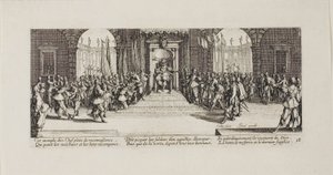 Distribuzione delle ricompense, tavola diciotto da Le Miserie della Guerra da Jacques Callot