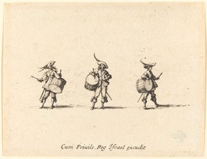 Esercitazione con tamburi da Jacques Callot