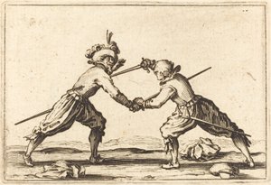Duello con spade, c. 1622 da Jacques Callot