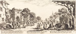 Soldati morenti lungo la strada da Jacques Callot