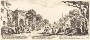 Soldati morenti lungo la strada da Jacques Callot