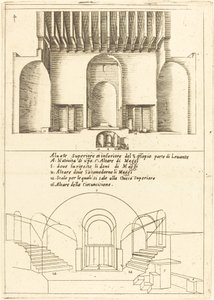 Elevazione della Chiesa della Sacra Mangiatoia da Jacques Callot