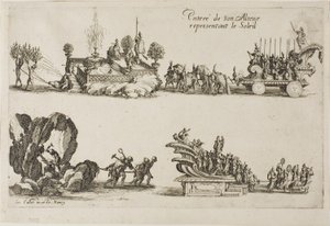 Ingresso di Sua Altezza, rappresentante il Sole, dal Combattimento alla barriera da Jacques Callot