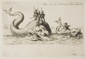 Ingresso di Mm. de Vroncourt, Tyllon e Marimont, dal Combattimento alla Barriera da Jacques Callot