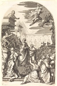 Caduta di Simone il Mago da Jacques Callot