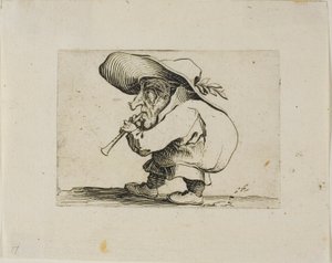Suonatore di flageolet, da Varie Figure Gobbi
