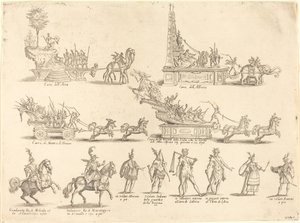 Carri allegorici e partecipanti da Jacques Callot