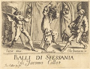 Frontespizio per Balli di Sfessania da Jacques Callot