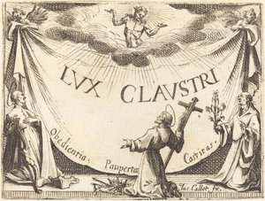 Frontespizio per "La luce del chiostro"