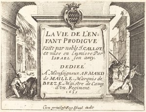 Frontespizio per "Il Figliol Prodigo" da Jacques Callot