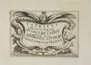 Frontispiece, from Capricci di varie figure (The Caprices) - The Nancy Set da Jacques Callot