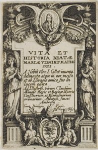 Frontespizio, da La vita della Vergine da Jacques Callot