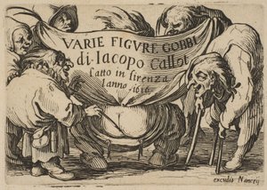 Frontespizio, da Varie Figure Gobbi, suite chiamata anche Les Bossus, Les Pygmées da Jacques Callot