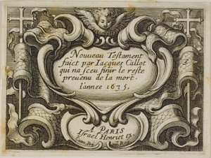 Frontespizio, dal Nuovo Testamento da Jacques Callot