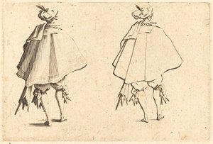 Gentiluomo in grande mantello, visto da dietro da Jacques Callot