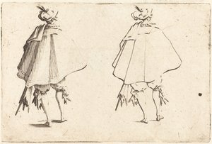 Gentiluomo in grande mantello, visto da dietro da Jacques Callot