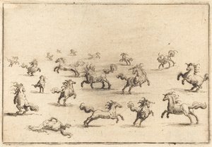 Cavalli al galoppo da Jacques Callot