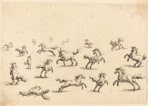 Cavalli al galoppo da Jacques Callot